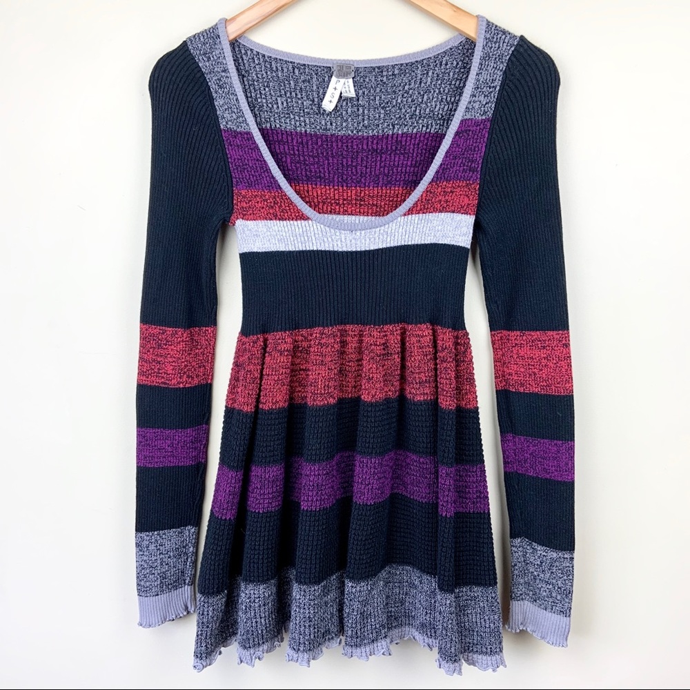 Free People | Marled Striped Swing Top